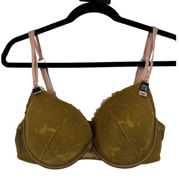 Etam Bra No 2 Plunge push up green size 38D - Picture 1 of 6